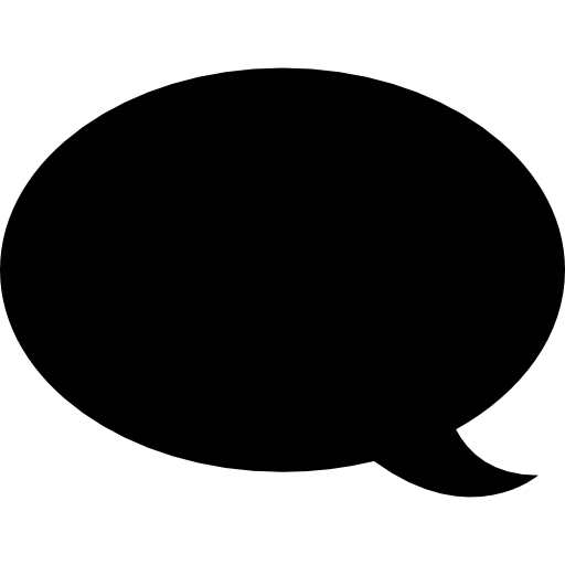 Black speech bubble